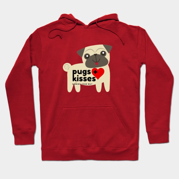 Pug and Kisses Hoodie by Primigenia